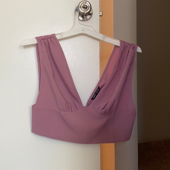 Shein medium purple crop top - Picture 1 of 4